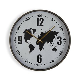 Horloge Murale Versa Métal Mappemonde 4