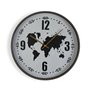 Horloge Murale Versa Métal Mappemonde 4