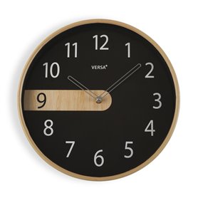 Horloge Murale Versa Noir Plastique Quartz 4