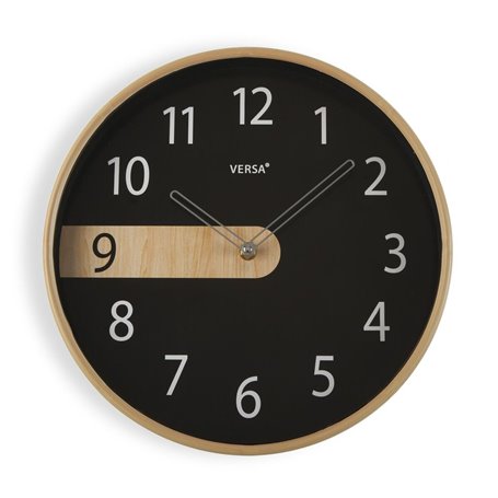 Horloge Murale Versa Noir Plastique Quartz 4