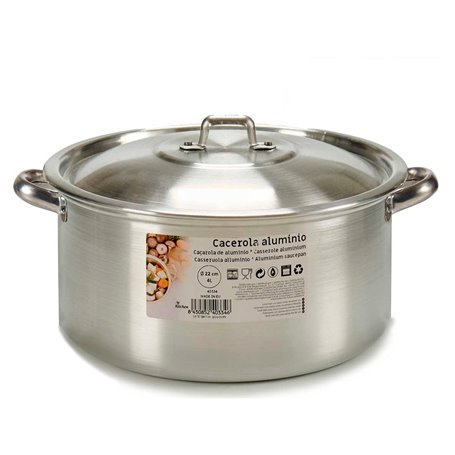 Casserole 8430852403346 4 L Argenté Aluminium