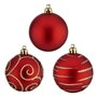 Boules de Noël 30 Unités Ø 6 cm Rouge PVC