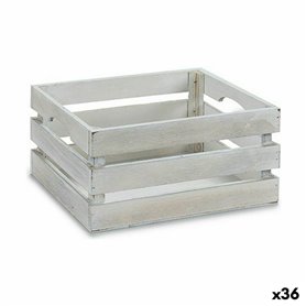 Boîte Décorative Blanc Bois 21 x 11 x 14