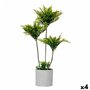 Plante décorative Palmier 20 x 70 x 20 cm Gris Ciment Vert Plastique (4 Unités)