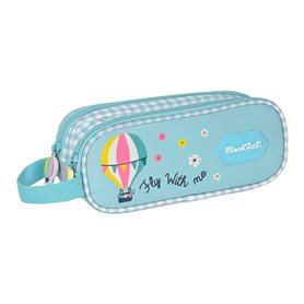 Trousse d'écolier BlackFit8 Fly with me Blanc Bleu ciel 21 x 8 x 6 cm