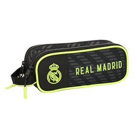 Trousse Fourre-Tout Double Real Madrid C.F. Noir (21 x 8 x 6 cm)