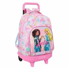 Cartable Barbie Painterly Rose Bleu ciel 33 x 45 x 22 cm