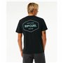 T-shirt à manches courtes homme Rip Curl Stapler  Noir