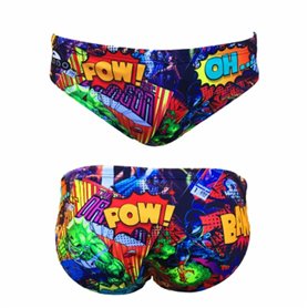 Slip pour homme Turbo 	Super Comic Bleu