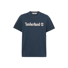 T-shirt à manches courtes homme Timberland Kennebec River Camo Linear Logo Bleu