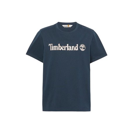 T-shirt à manches courtes homme Timberland Kennebec River Camo Linear Logo Bleu