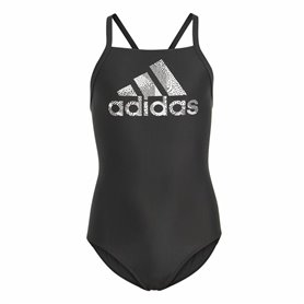 Maillot de Bain Fille Adidas Big Logo Noir