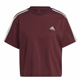 T-shirt à manches courtes femme Adidas 3S Cr Marron