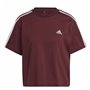 T-shirt à manches courtes femme Adidas 3S Cr Marron