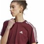 T-shirt à manches courtes femme Adidas 3S Cr Marron