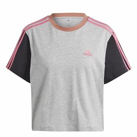 T-shirt à manches courtes femme Adidas 3S Cr Gris