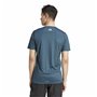 Chemisette Adidas Run Icons 3 Bar Bleu