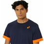Maillot de Corps de Sport à Manches Coupe Asics Court Ss Top Bleu Blue marine Tennis