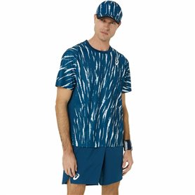 Maillot de Corps de Sport à Manches Coupe Asics Game Ss Top Bleu Tennis