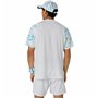 Maillot de Corps de Sport à Manches Coupe Asics Game Ss Top Blanc Bleu clair Tennis