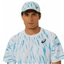 Maillot de Corps de Sport à Manches Coupe Asics Game Ss Top Blanc Bleu clair Tennis