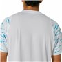 Maillot de Corps de Sport à Manches Coupe Asics Game Ss Top Blanc Bleu clair Tennis