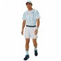 Maillot de Corps de Sport à Manches Coupe Asics Game Ss Top Blanc Bleu clair Tennis