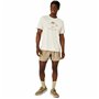 T shirt à manches courtes Asics Fujitrail Logo Ss Top Beige