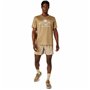 T-shirt à manches courtes homme Asics Fujitrail Logo Ss Top Marron Beige