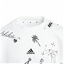 Sweat-shirt sans capuche fille Adidas Jg Bluv Q3Sweat Blanc