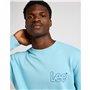 Sweat sans capuche homme Lee Wobbly Preppy Bleu Eau