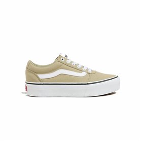 Baskets Casual pour Femme Vans Ward Platform Cnvs Elm Beige Marron Clair