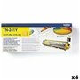 Toner original Brother HL3140CW/HL3150CDW Jaune (4 Unités)