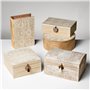 Set de basket Blanc Naturel Bois MDF 26 x 26 x 10 cm