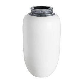 Vase Blanc Terre cuite 26 x 28 x 48 cm