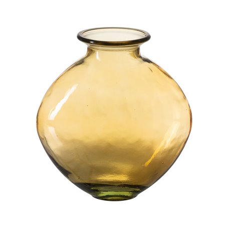 Vase Jaune verre recyclé 24 x 24 x 26 cm