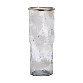 Vase Blanc Champagne Aluminium Verre 19