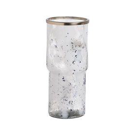 Vase Blanc Champagne Aluminium Verre 18