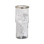 Vase Blanc Champagne Aluminium Verre 18