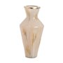 Vase Beige Doré Aluminium Verre 28 x 28 x 57 cm