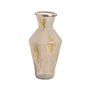 Vase Beige Doré Aluminium Verre 25