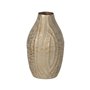 Vase Beige Doré Fer 16 x 16 x 30 cm