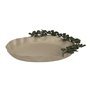 Plateau Vert Beige Fleurs 43 x 31 x 5 cm