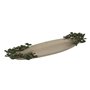 Plateau Vert Beige Fleurs 58 x 23 x 4 cm