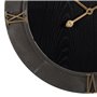 Horloge Murale Noir Doré Fer Bois MDF 61 x 2,5 x 61 cm