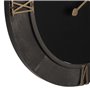 Horloge Murale Noir Doré Fer Bois MDF 61 x 2,5 x 61 cm