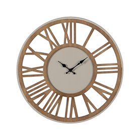 Horloge Murale Naturel Fer Bois MDF 57