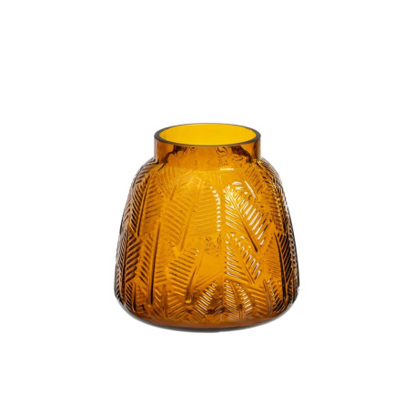 Vase Ambre verre 15 x 15 x 15 cm