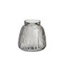 Vase Gris verre 15 x 15 x 15 cm