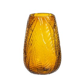 Vase Ambre verre 17 x 17 x 26 cm